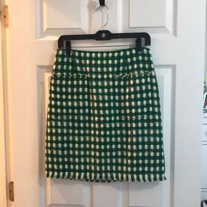 Great condition Lk Bennett skirt, size 6, green and white